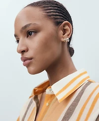 Mango Women's Striped Lyocell Shirt