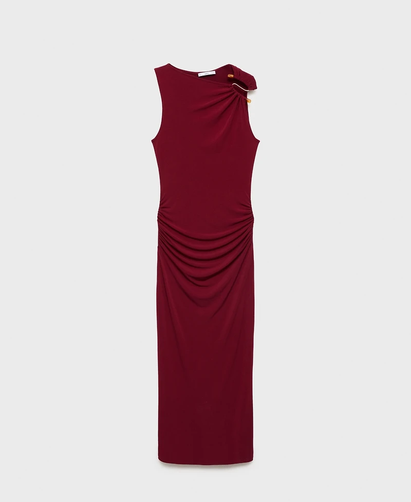Mango Women's Jewel Detail Midi Dress