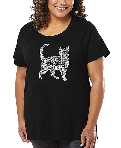 La Pop Art Plus Cat Word T-Shirt