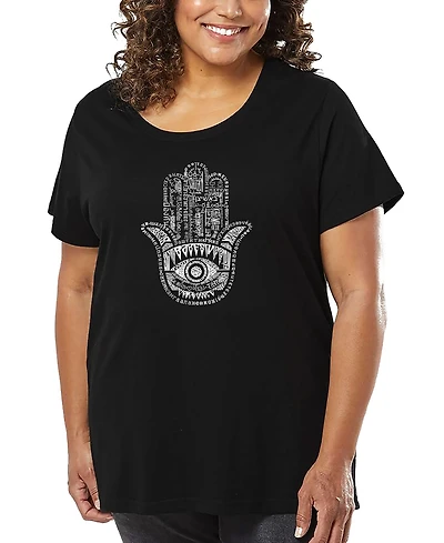 La Pop Art Plus Hamsa Word T-Shirt