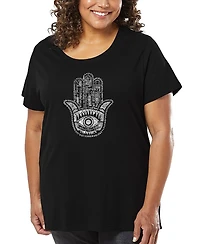 La Pop Art Plus Hamsa Word T-Shirt