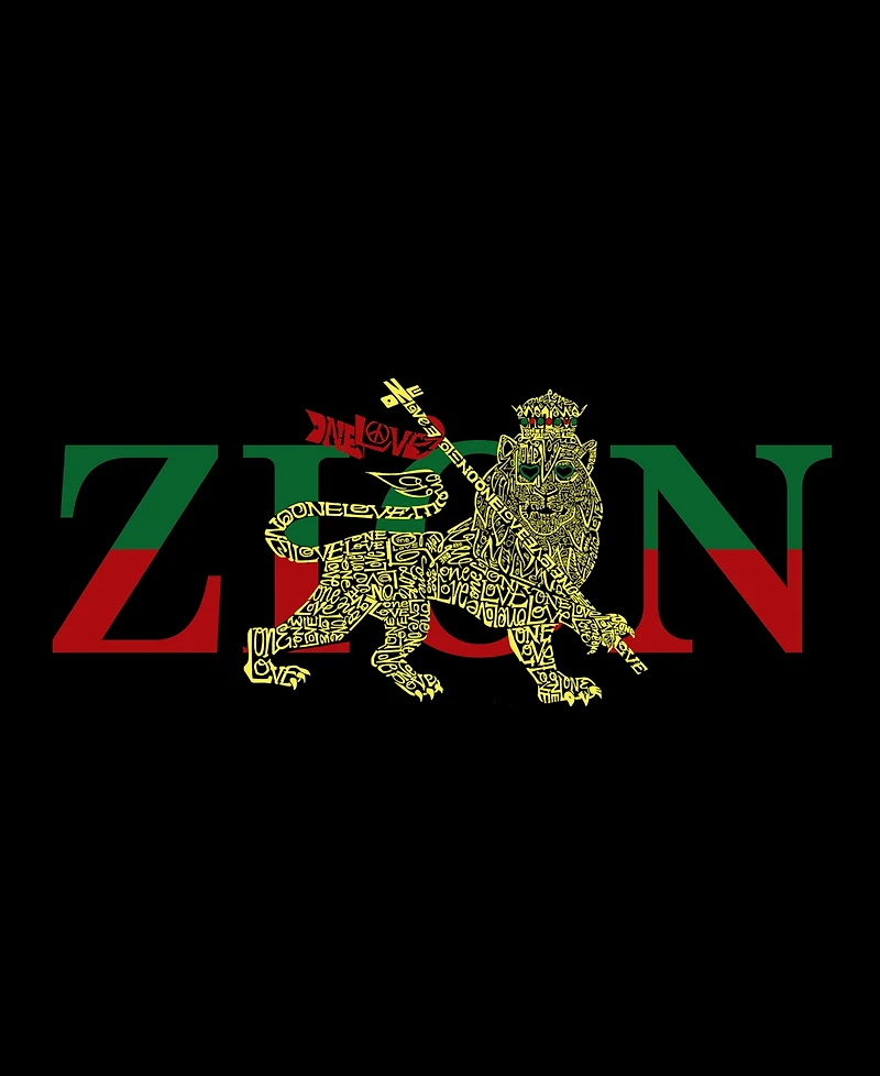 La Pop Art Plus Zion One Love Word T-Shirt