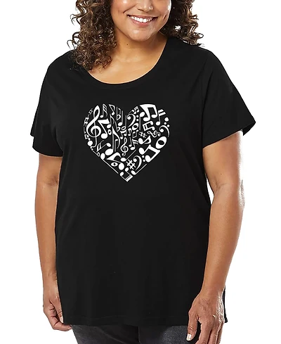 La Pop Art Plus Heart Notes T-Shirt