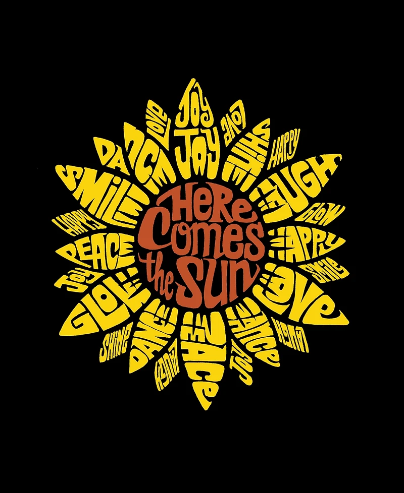 La Pop Art Plus Sunflower Word T-Shirt