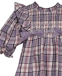 Bonnie Baby Girls Smocked Plaid Dress