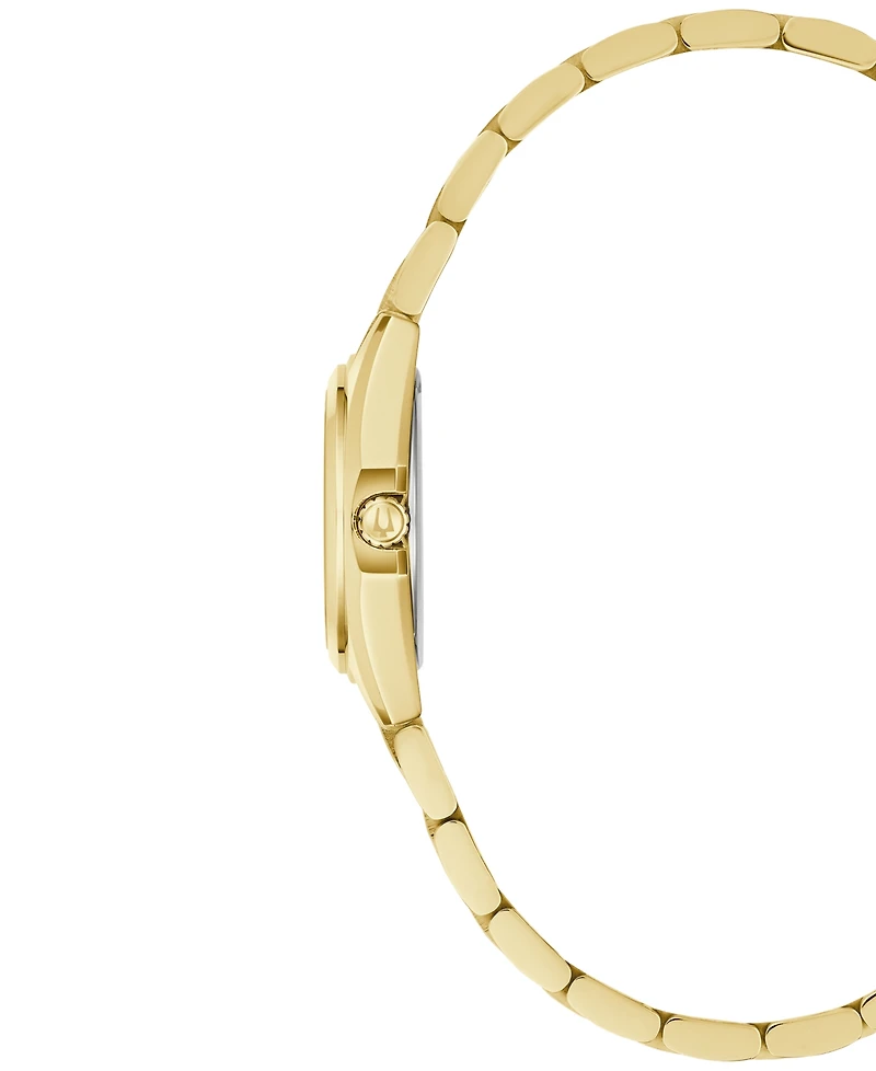 Bulova Women's Classic Surveyor Gold-Tone Stainless Steel Bracelet Watch 22.7mm