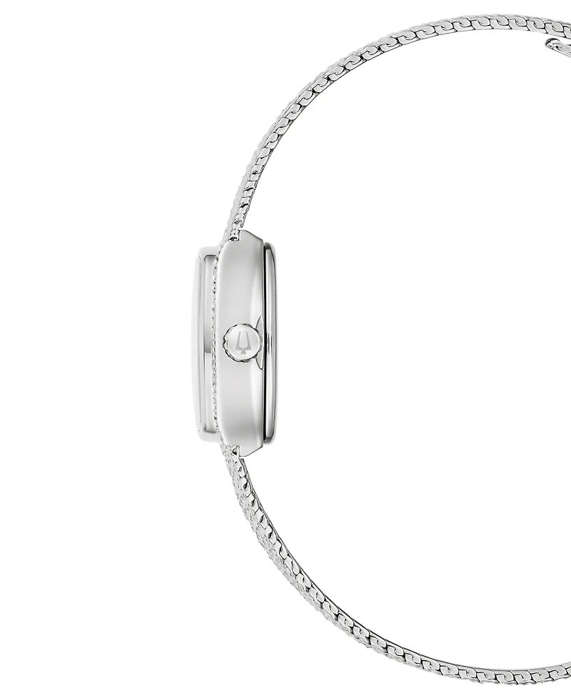 Bulova Women's Classic Goddess of Time Silver-Tone Stainless Steel Bracelet Watch 17mm