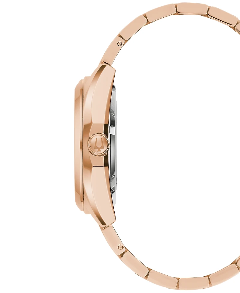Bulova Men's Classic Surveyor Automatic Rose Gold-Tone Stainless Steel Bracelet Watch 39mm