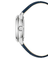 Bulova Men's Classic Sutton Automatic Blue Leather Strap Watch 40mm