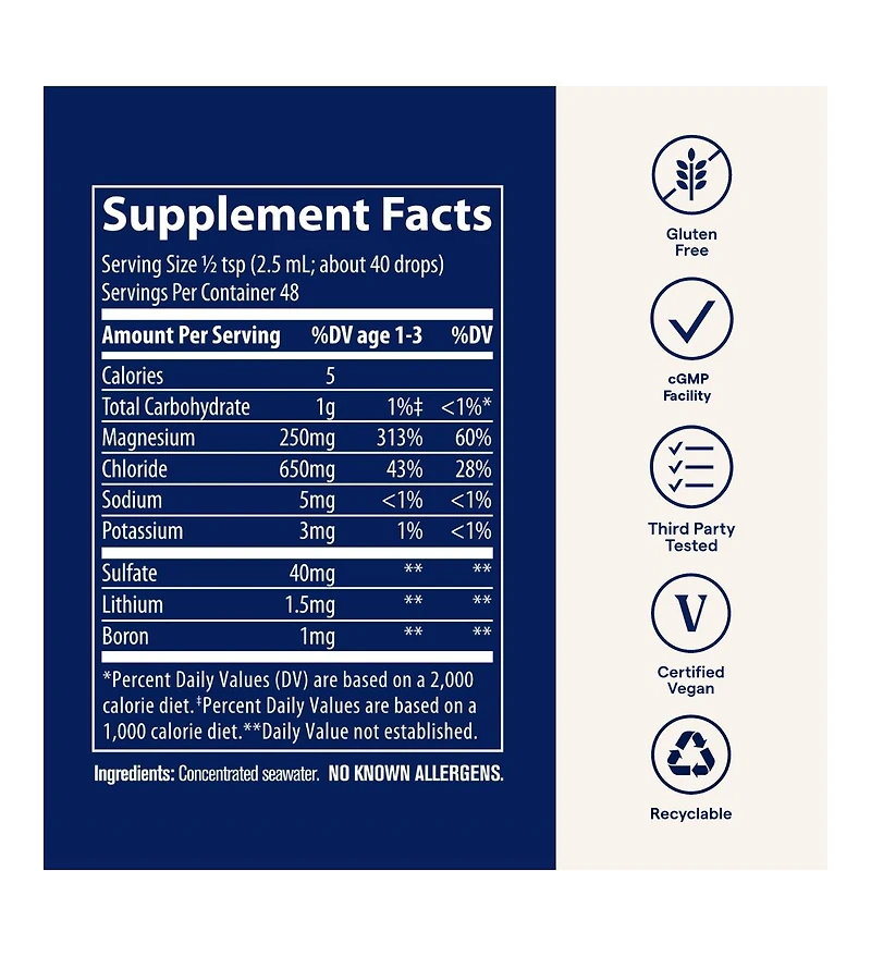 Trace Minerals ConcenTrace Trace Mineral Drops - Liquid Supplement for Bone & Joint Support