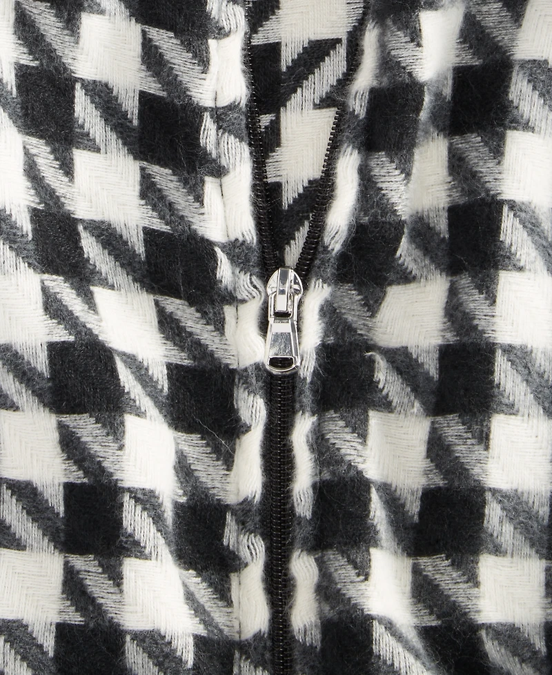 Style & Co Herringbone Collar Zip Topper, Macy's Exclusive