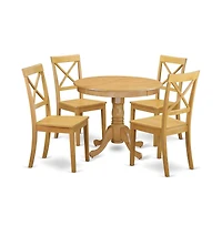 East West Furniture Dining Room Set Oak
