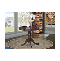 East West Furniture Dining Room Set Cappuccino