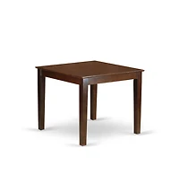 East West Furniture 3-Piece Dining Room Table Set Includes 1 Wood Dining Table and 2 Brown Linen Fabric Upholstered Dining Chairs with Button Tufted B