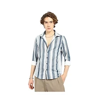 Campus Sutra Men's Multitrack-Striped Shirt