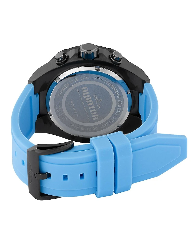 Invicta Men's Aviator Quartz Multifunction Black Dial Watch