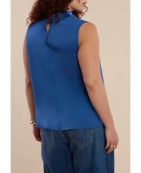 Eloquii Women's Asym Draped Top