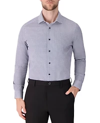 Victor Emmanuel Men's Geometric Print Long-Sleeve Dress Shirt