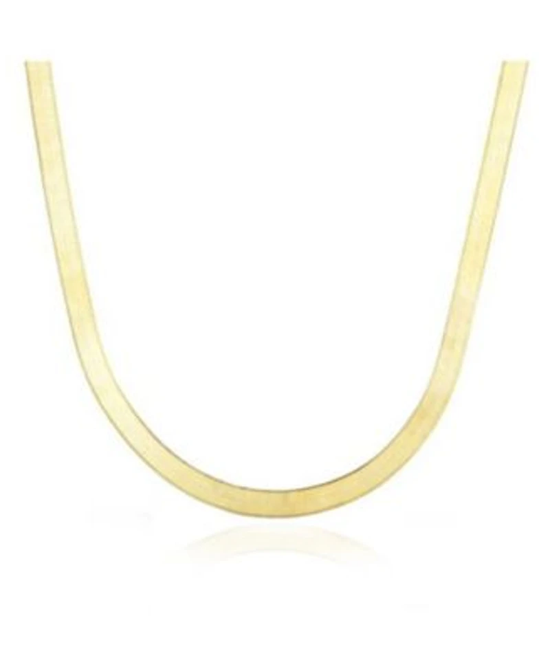 The Lovery Large Herringbone Necklace 14k Yellow Gold 5 Millimimeters 20 Inches