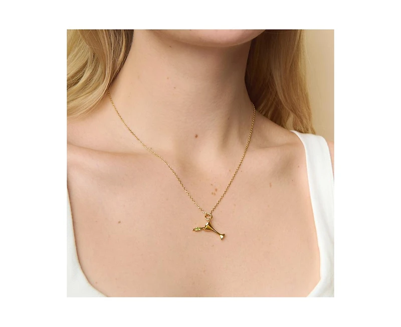 Little Sky Stone 14K Gold Plated Martini Charm Necklace