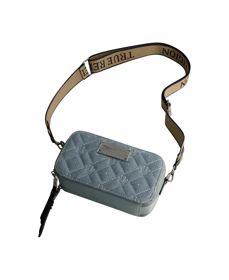 True Religion Studded Denim Camera Bag