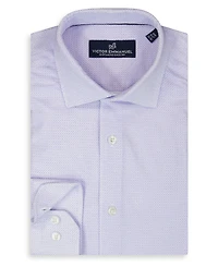 Victor Emmanuel Men's Geometric Print Mitered Cuffs Dress Shirt