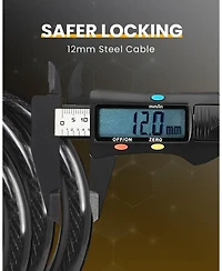 Urbanmax Bike Lock Cable with Combination, High Security Anti-Theft Lock for Bikes and Scooters