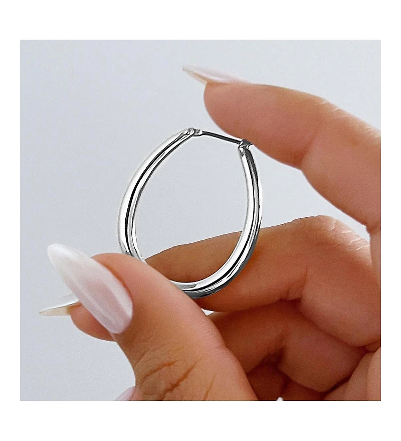 Ana Luisa Gold Hoop Earrings - Cuidado Silver