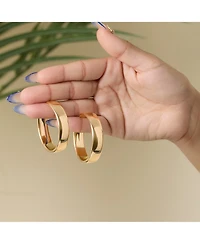 Jessica Simpson Textured Half Hoop Earrings