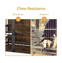 Aostirmotor 41 in. Indoor Heavy Duty Sturdy Dog Crate Furniture-Style Cages for Large Dogs