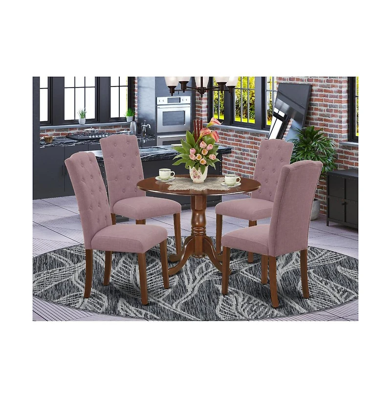 East West Furniture Dining Room Set Mahogany