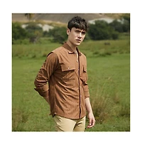 Campus Sutra Men's Solid Ribbed Utility Shirt