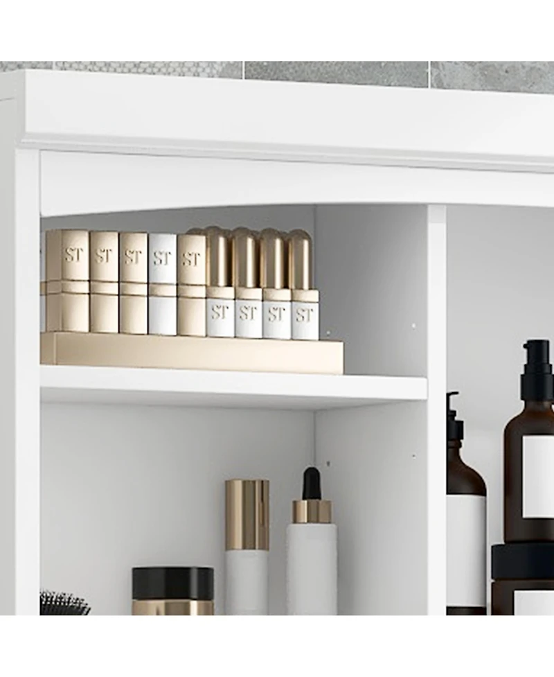 Casainc Bathroom Storage Cabinet with Tilt-Out Hamper, 70.9" Tall Organizer, Drawers & Adjustable Shelves