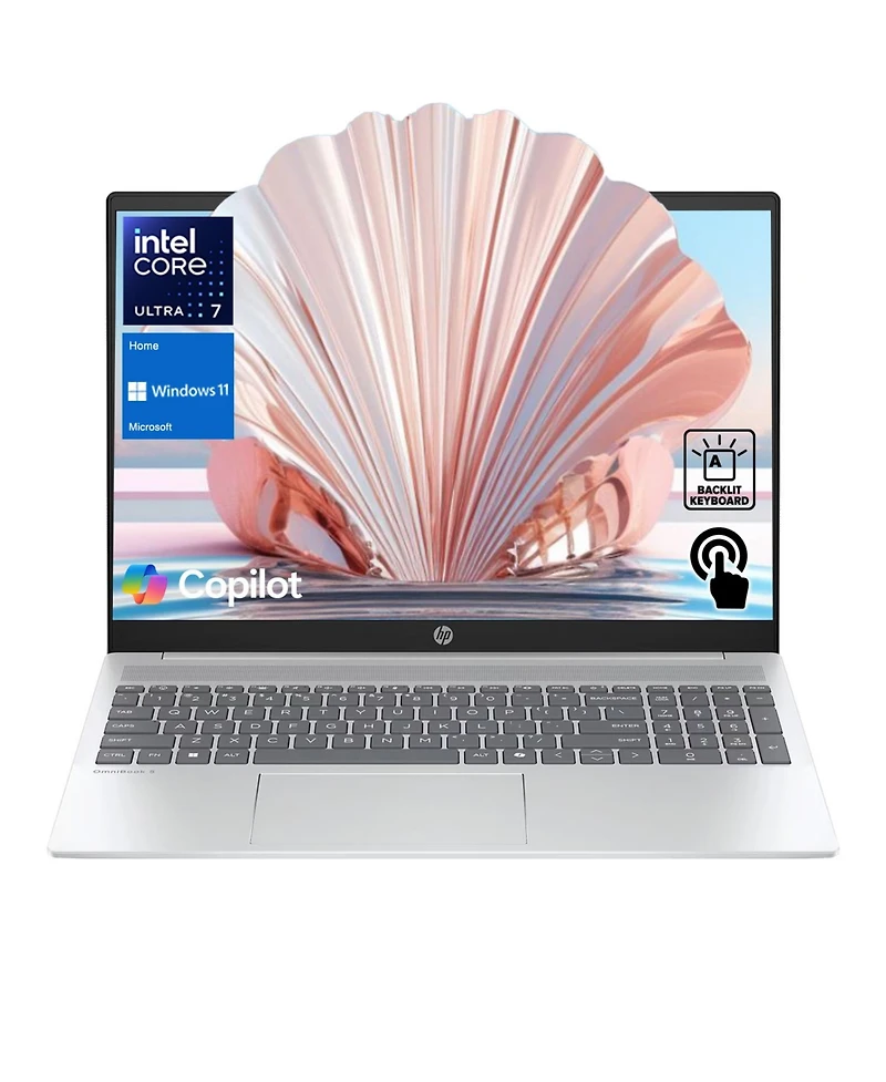 Hp OmniBook 16" Premium Traditional Laptop Intel Core Ultra 7 255U 32GB Ram Intel Graphics 1TB Ssd Storage Windows 11 Home Fhd+ 60Hz - Silver