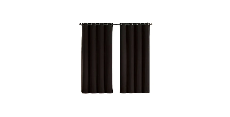 GoodGram 2 Pack: Hotel Thermal Grommet 100% Blackout Curtains - 52 in. W x 63 in. L, Orange