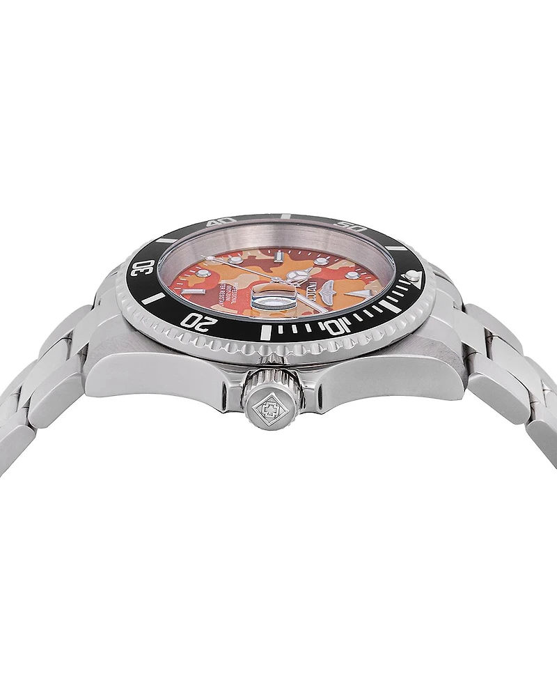 Invicta Men's 48569 Pro Diver Quartz 3 Hand Camouflage, Orange