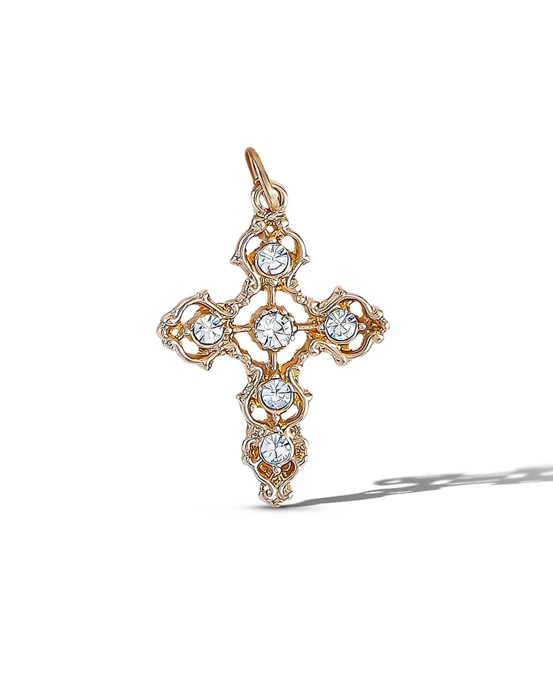 Jessica Simpson Crystal Cross Charm Bracelet