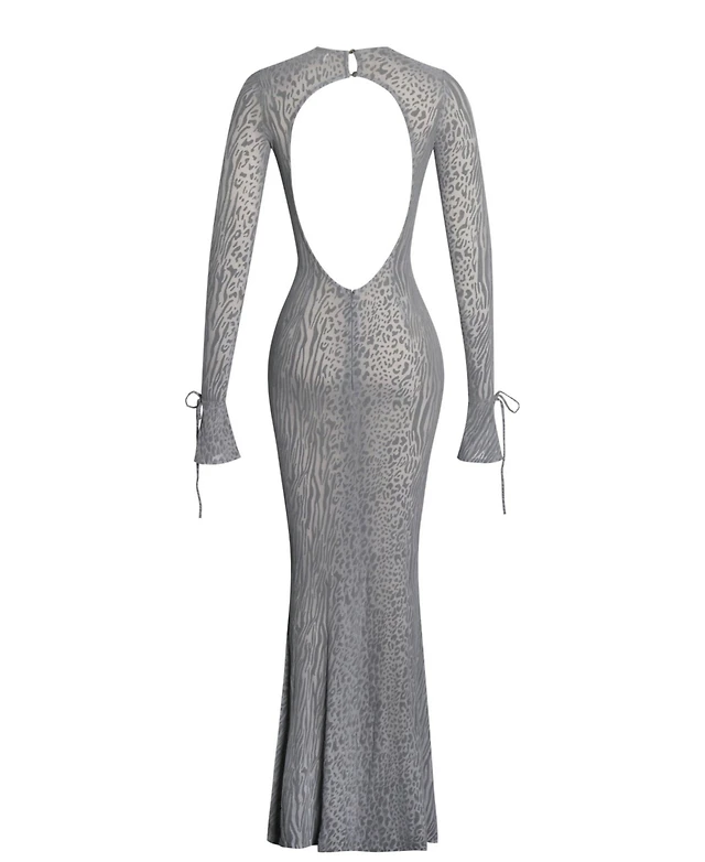 Home | Miss Circle Women Waylynn Animal Print Burnout Velvet Detail Mesh  Backless Maxi Dress at Plaza Las Americas in San Juan, PR