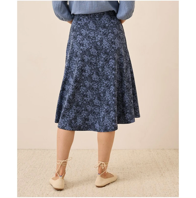 Pact Women's Fit & Flare Midi Skirt