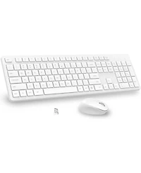 Risokeys Wireless Keyboard and Mouse Combo, Full-Sized Ergonomic Computer Keyboard
