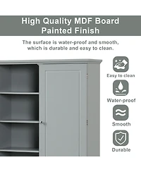 Casainc Wide Bathroom Storage Cabinet, Freestanding Unit with Two Drawers and Adjustable Shelf