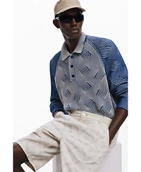Desigual Men's Heathered polo sweater
