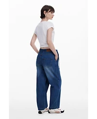 Desigual Women's Baggy wrap-style jeans