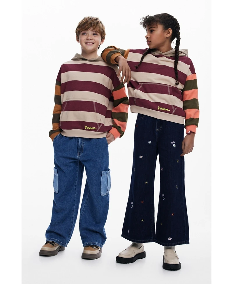 Desigual Boys's Sweatshirt with combined stripes