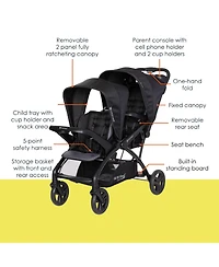 Baby Trend Sit N' Stand Double 2.0 Stroller - Madrid Black