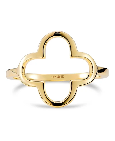 Devata Clover Ring in 14K Gold, Size 9
