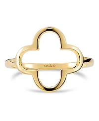 Devata Clover Ring in 14K Gold, Size 9