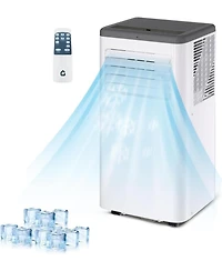 gaomon 8,000 Btu Portable Air Conditioner - Flarhetoric 3-in-1 Cooling/Fan/Dry Unit for 420 Sq. Ft, Low Noise for Home & Office, White & Gray