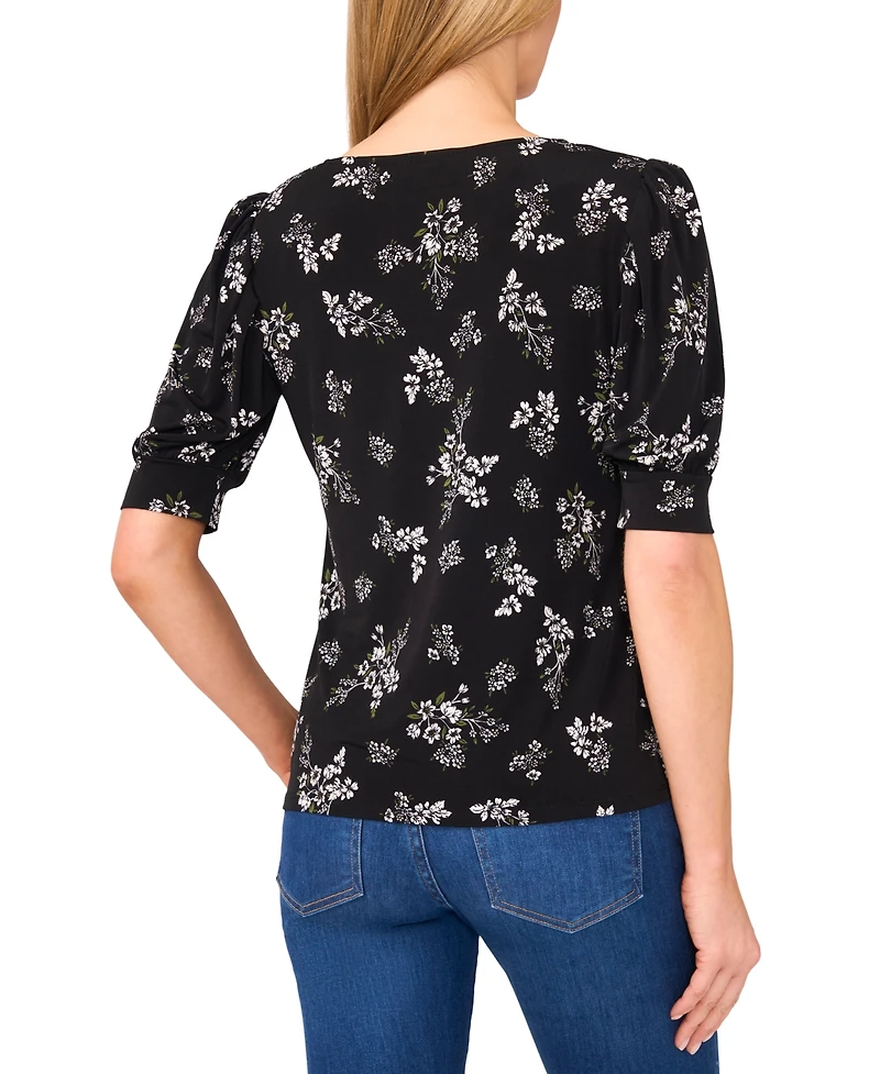 CeCe Women's Crewneck Short Sleeve Top