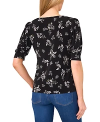 CeCe Women's Crewneck Short Sleeve Top